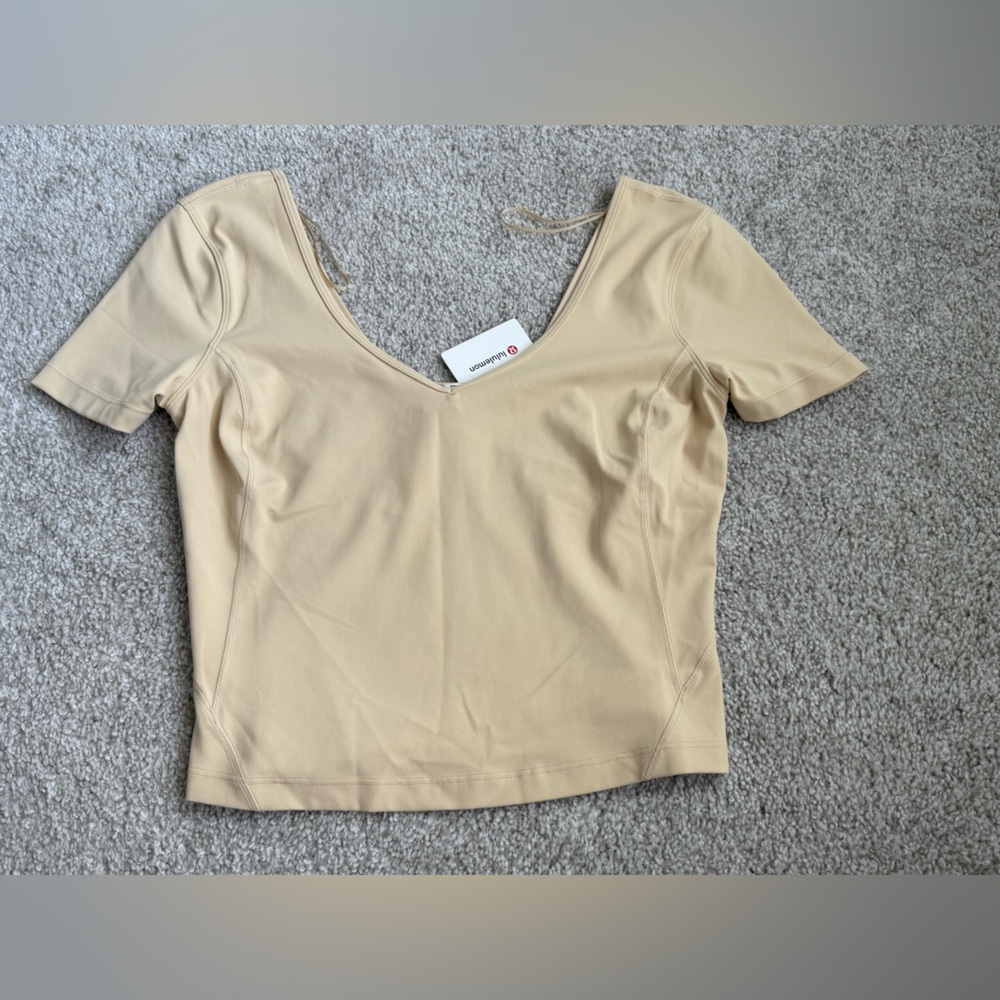 New Lululemon align tee creme beige 6